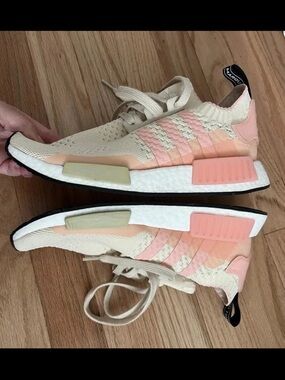 adidas NMD US 8 Women’s Sneakers in Cream with Peach Accents
